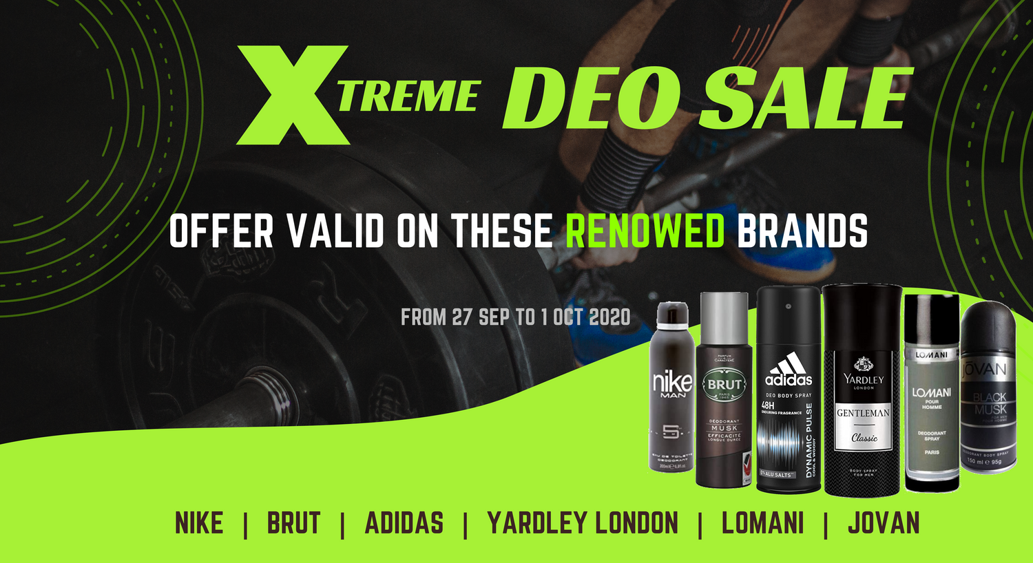 Xtreme Deo Sale - Sale on Nike, Adidas, Brut, Jovan, Lomani, Yardley London Only at BelleGirl LifeStyle