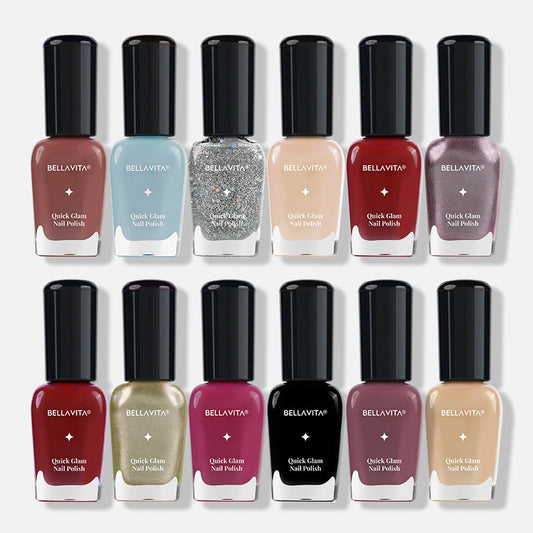 Bellavita Quick Glam Nail Paint Combo Of 12