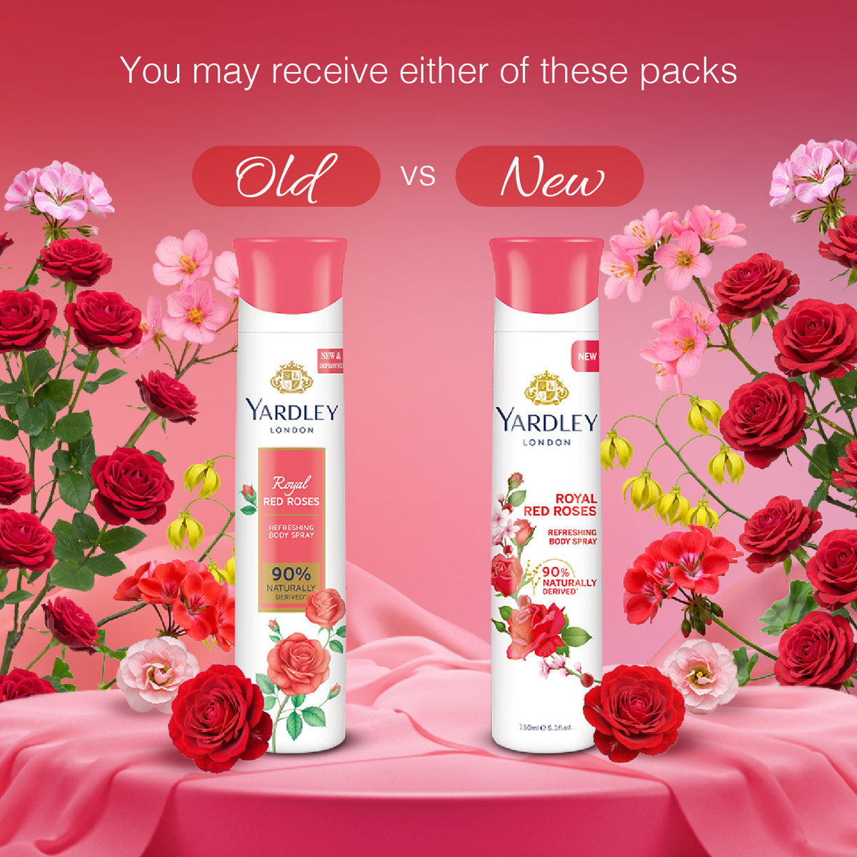 YARDLEY ROYAL RED ROSES DEO 150ML