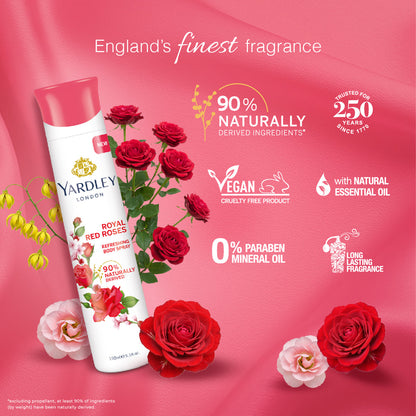 YARDLEY ROYAL RED ROSES DEO 150ML