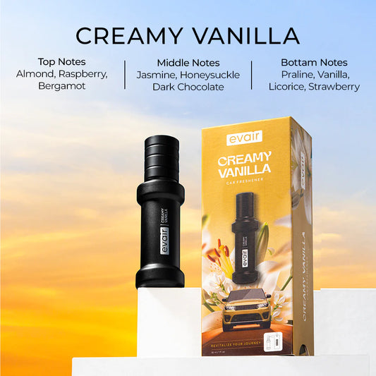 Evair Creamy Vanilla – 30ml Car Freshener with 250+ Sprays