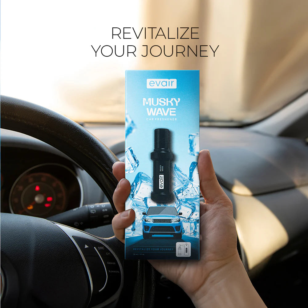 Evair Musky Wave – 30ml Car Freshener with 250+ Sprays