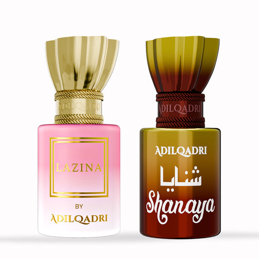 Adil Qadri 2 Pcs Attar Set Shanaya And Lazina 5.5 Ml Each