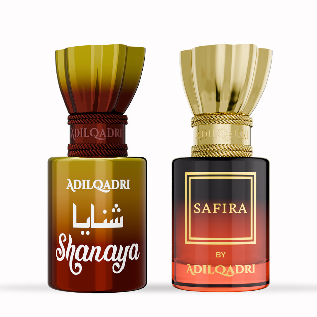 Adil Qadri 2 Pcs Attar Set Shanaya And Safira 5.5 Ml Each