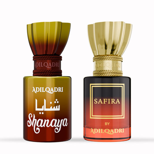 Adil Qadri 2 Pcs Attar Set Shanaya And Safira 5.5 Ml Each
