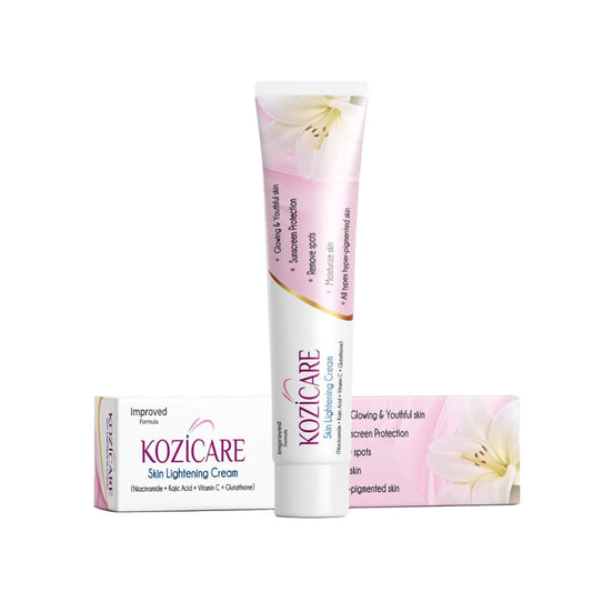 Kozicare Skin Lightening Cream | Enriched With Kojic Acid, Alpha Arbutin, Glutathione, Niacinamide And Vitamin C | Best For Melasma, Pigmentation, Acne Scars, Dark/Age Spots - 15Gm
