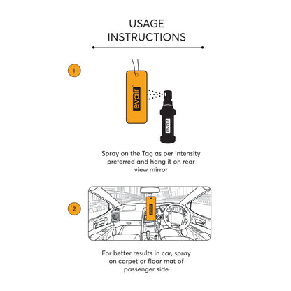 Evair Citrus Breeze – 30ml Car Freshener with 250+ Sprays