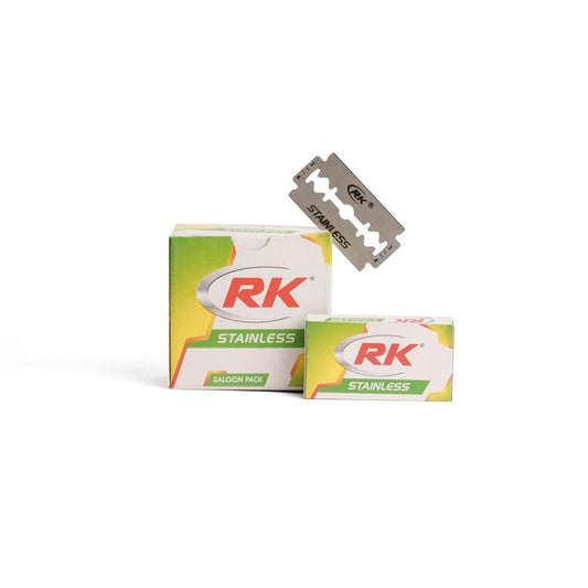 Rk Stainless Double Edge Shaving Blades - 50 Blades (Saloon Pack)