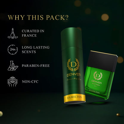 Denver Hamiltion Deodorant and Perfume Gift Set (Each 165ML + 60ML)