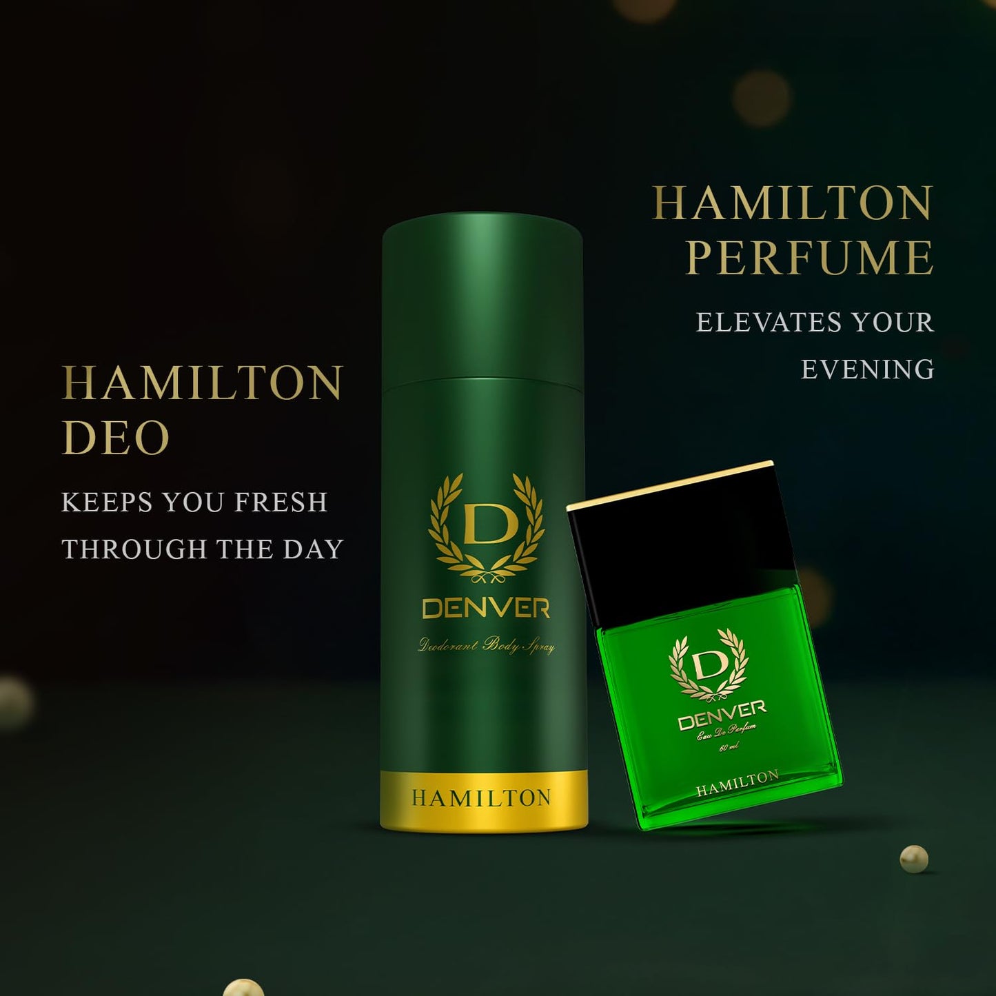 Denver Hamiltion Deodorant and Perfume Gift Set (Each 165ML + 60ML)