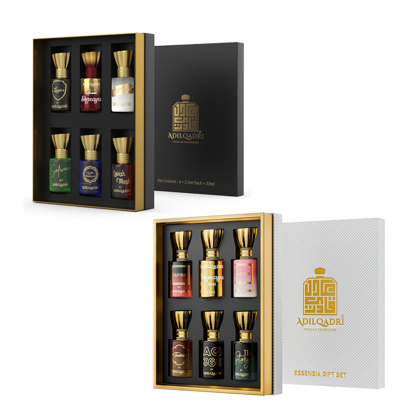 Adil Qadri Assorted And Essensia Luxury Attar Perfume Gift Set - Pack Of 2