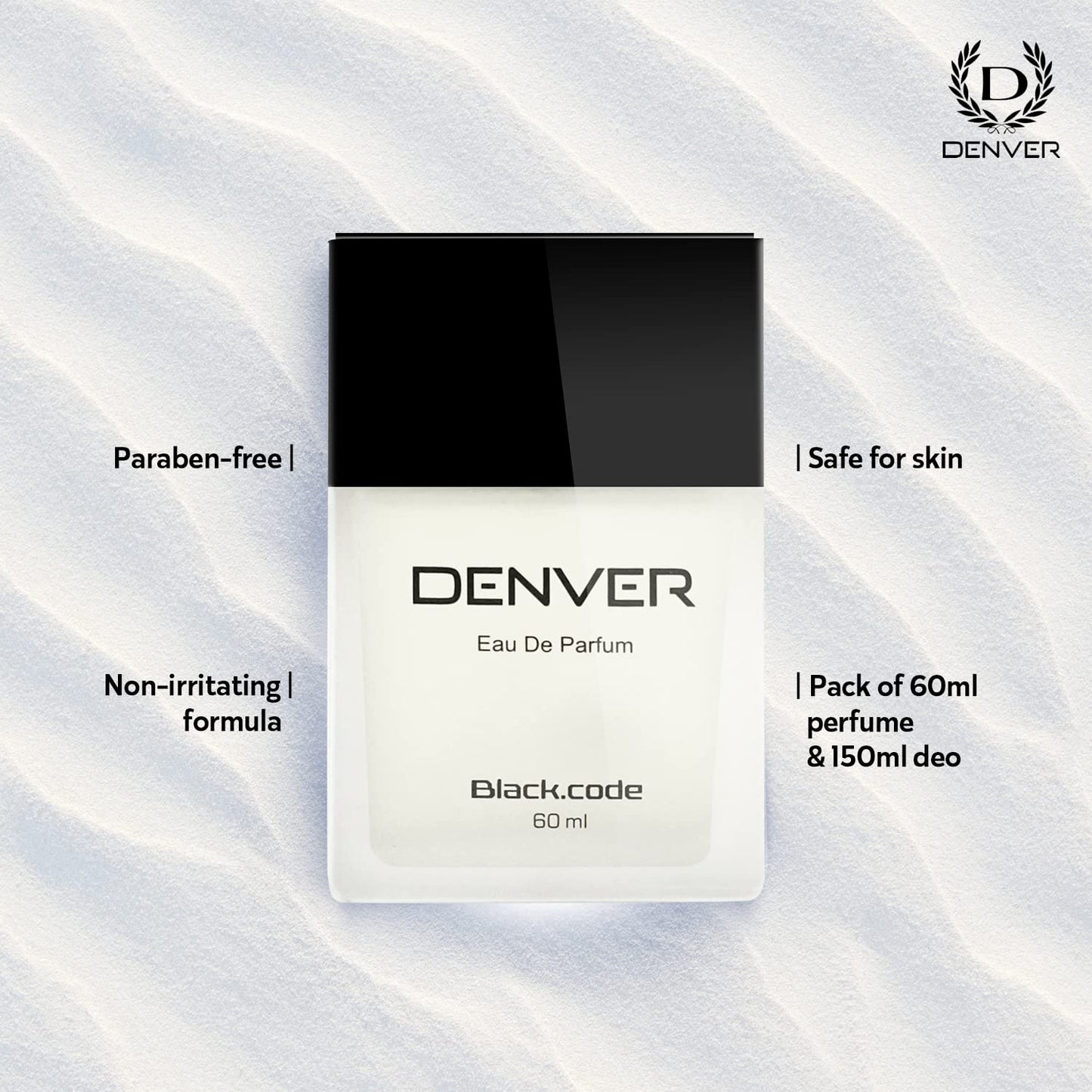 Denver Black Code Deodorant and Perfume Gift Set (Each 165ML + 60ML)