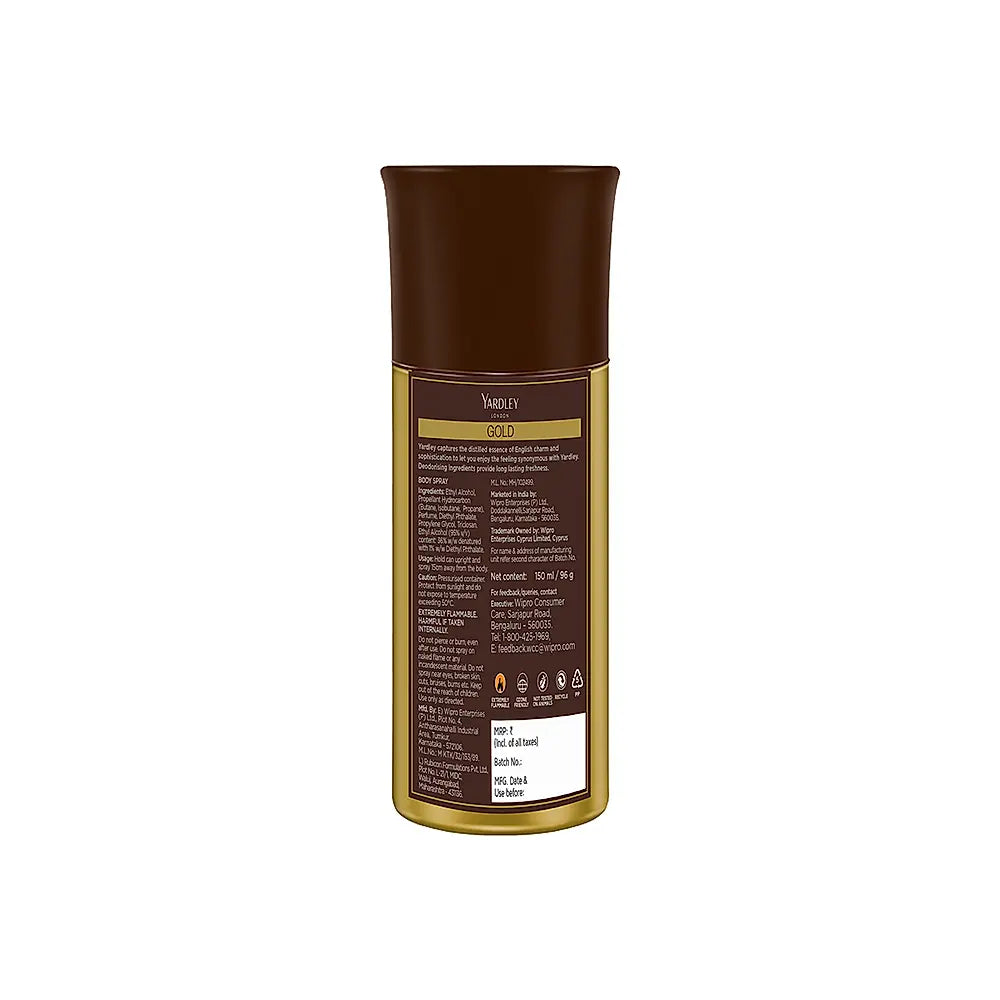 YARDLEY GOLD DEO 150ML