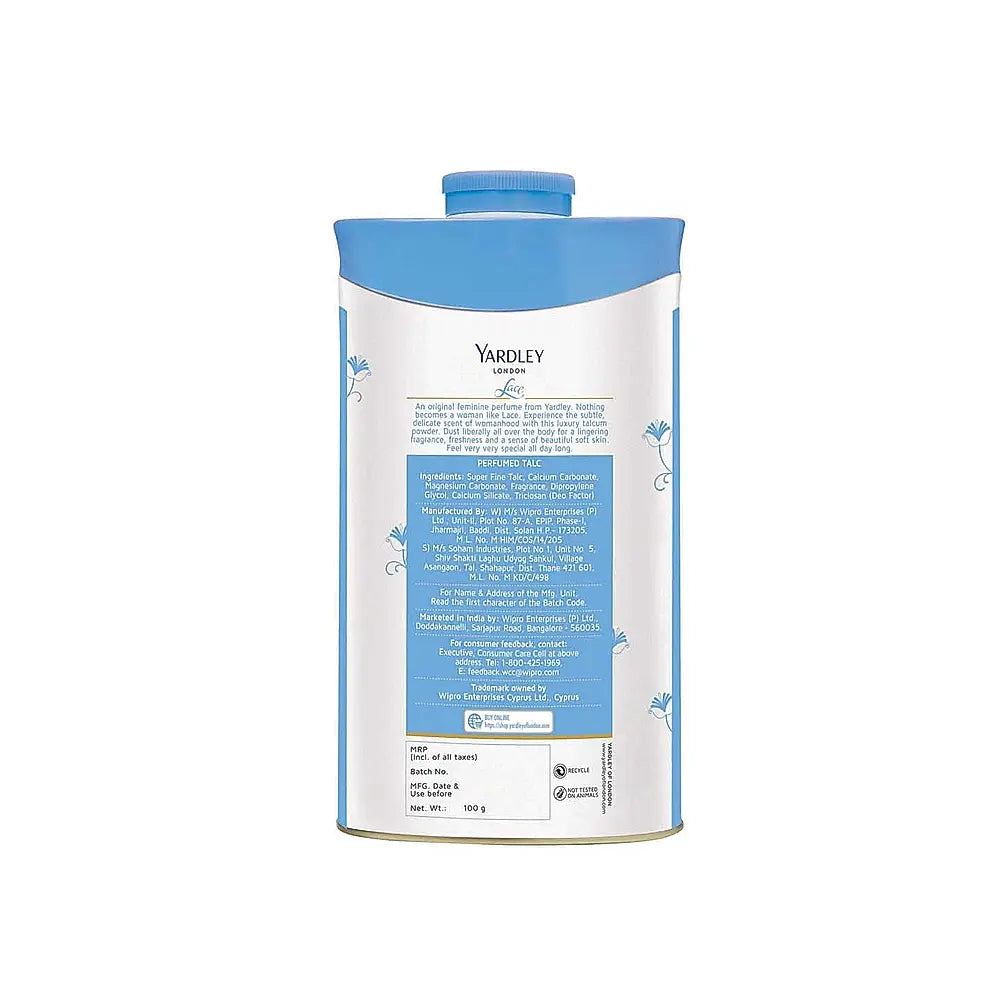 Yardley LACE PERFUMED TALC 100G