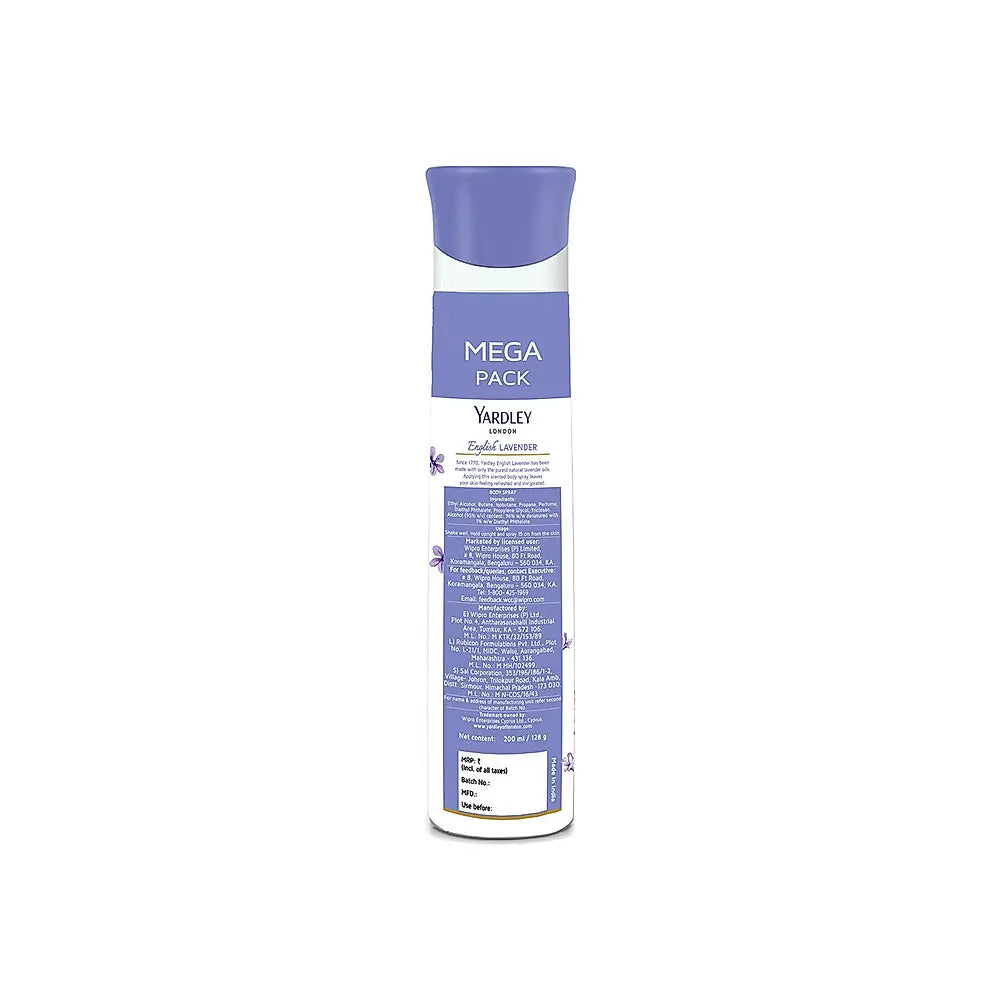 YARDLEY ENGLISH LAVENDER DEO MEGA PACK 200ML