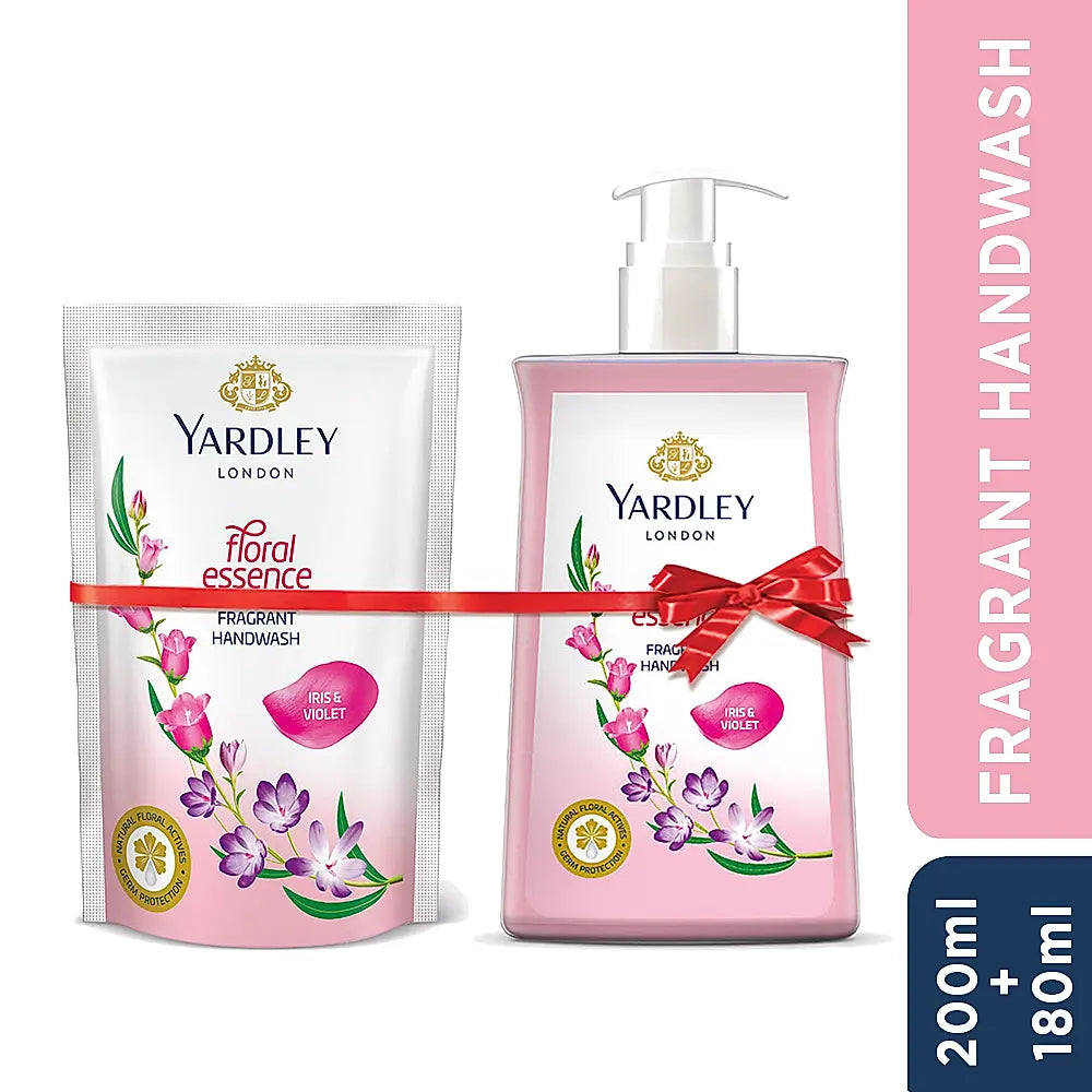 YARDLEY FLORAL ESSENCE IRIS & VIOLET FRAGRANT HANDWASH 200ML +180ML FREE