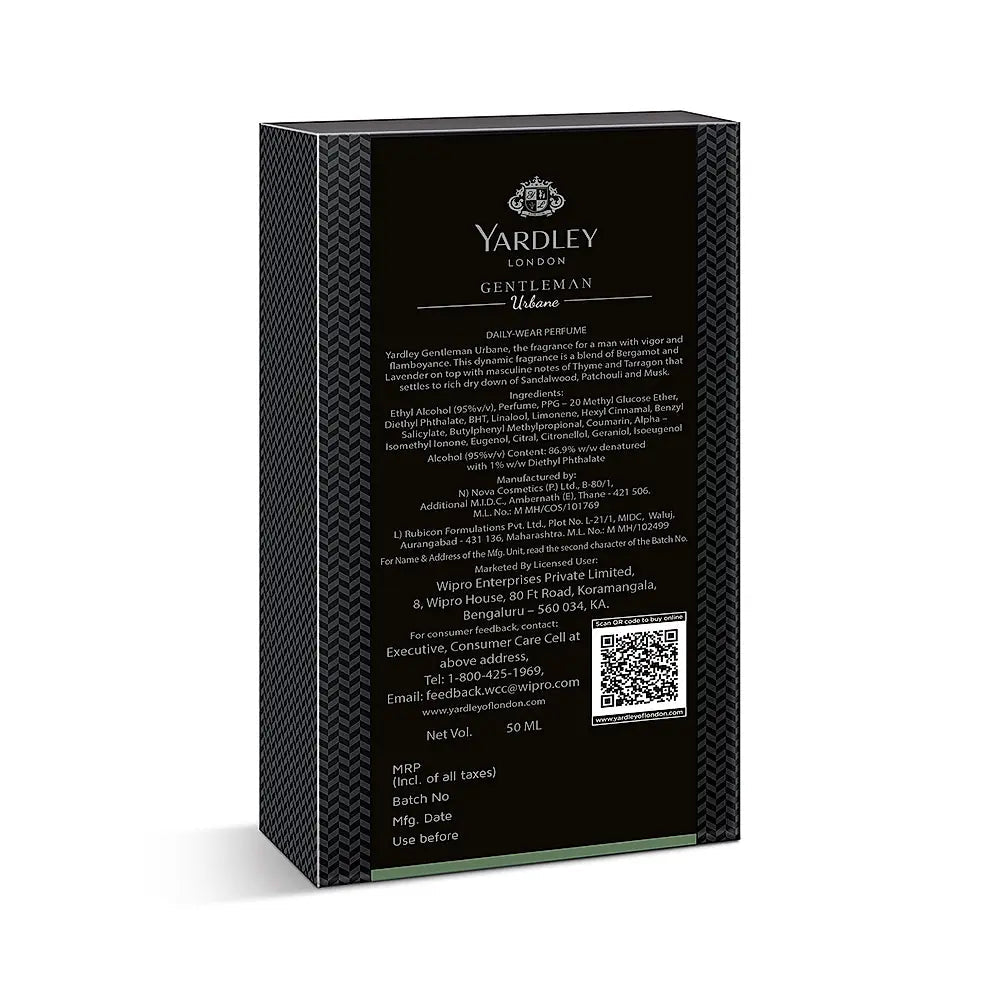 YARDLEY GENTLEMAN URBANE DAILY WEAR PERFUME 50ML