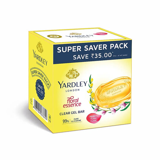 Yardley CLEAR GEL BAR PEONY & YLANG YLANG - 125GX3