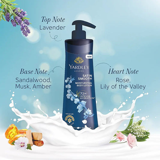 Yardley BODY LOTION SATIN SMOOTH 400ML FOR DRY TO VERY DRY SKIN