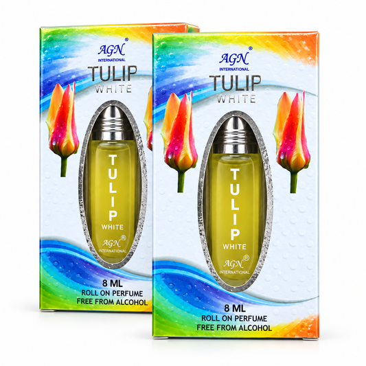 AGN Tulip White Alcohol-Free Roll-On Attar Combo Pack 2 x 8ml