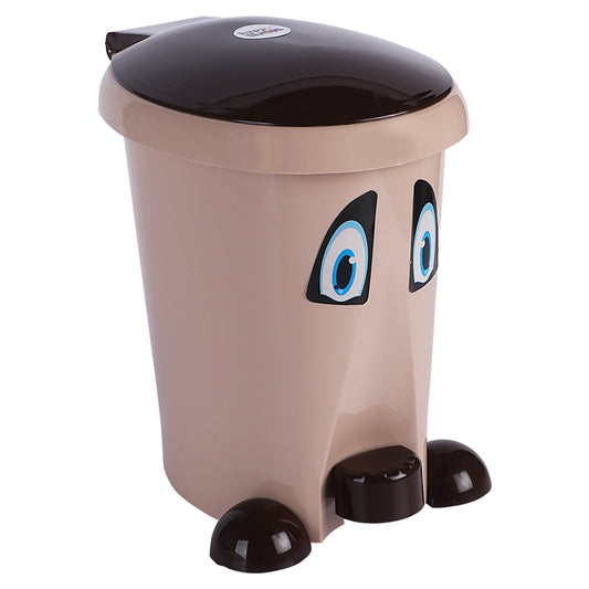 Happy Family Minto Pedal Dustbin - Beige 1 Unit