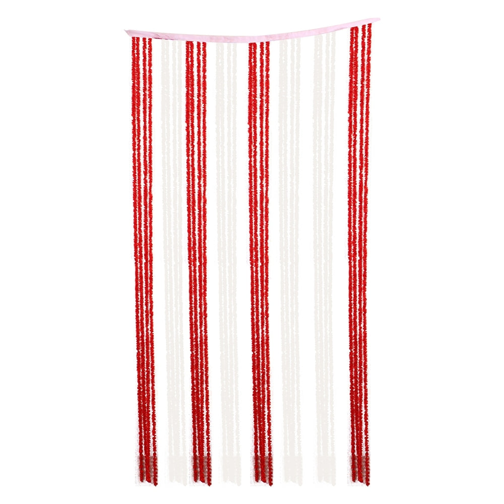 Decorative Woollen Curtain (Red & White) 2.5 x 5 ft 1 Unit