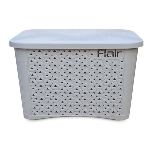 Flair Utility Multipurpose Basket With Lid (Large) - Grey 1 Unit