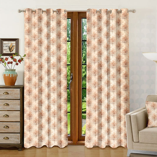 JBF HOMES Flax 7 Feet Door Curtain - Coffee 213 x 117 cm