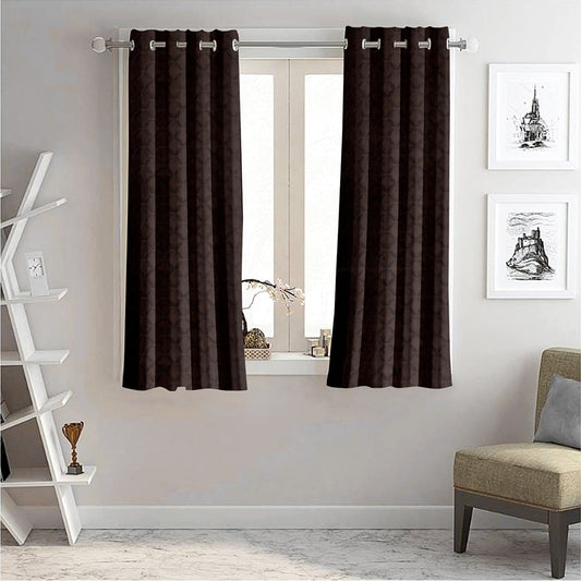 JBF HOMES Polo 5 Feet Window Curtain - Coffee 152 x 117 cm