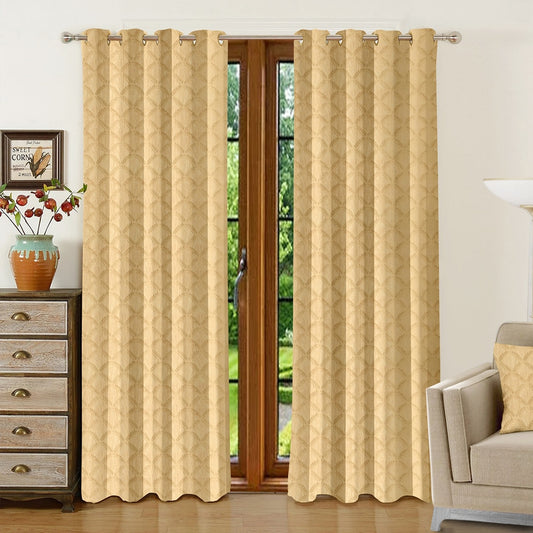 JBF HOMES Polo 7 Feet Door Curtain - Camel 213 x 117 cm
