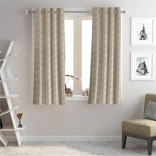 JBF HOMES Orchid 5 Feet Window Curtain - Cement 152 x 117 cm