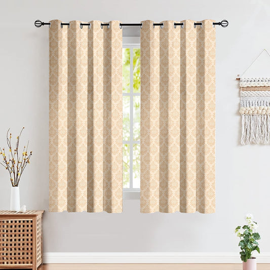 JBF HOMES Cotton Rich 5 Feet Window Curtain - Beige 152 x 117 cm