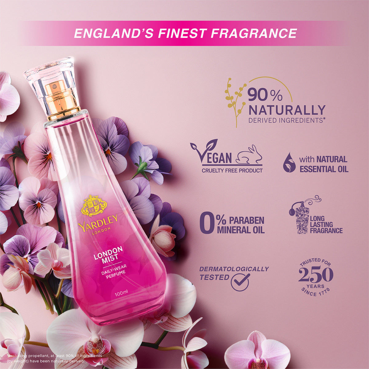 YARDLEY LONDON MIST DAILY WEAR PERFUME 100ML
