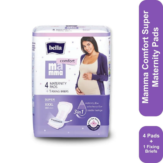 Bella Mamma Comfort Super Maternity Pads (4 + 1) Fixing Briefs