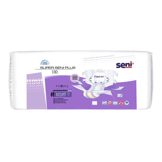 Seni Super Plus Breathable Adult Diapers - Small (30 Pieces)