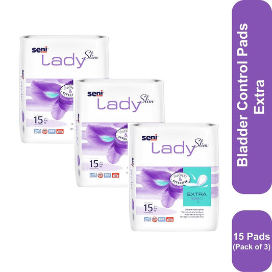 Seni Lady Slim Bladder Control Pads Extra 15 Pcs (Pack of 3)