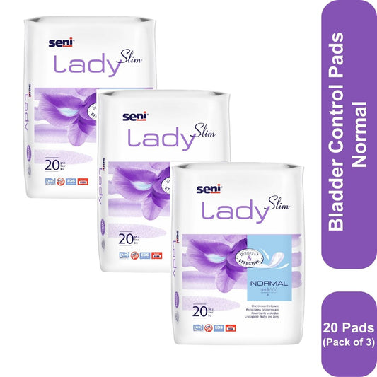 Seni Lady Slim Bladder Control Pads Normal 20 Pcs (Pack of 3)