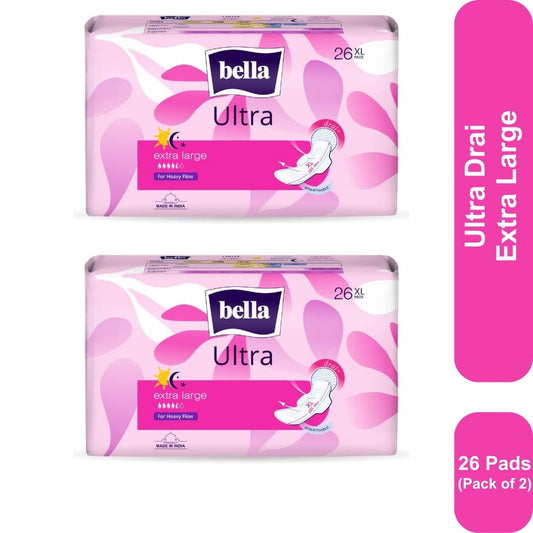 Bella Ultra Drai Sanitary Napkins Extra Large 26 Pcs (Pack Of 2)