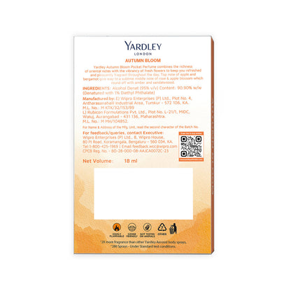 YARDLEY AUTUMN BLOOM COMPACT PERFUME, 18ML