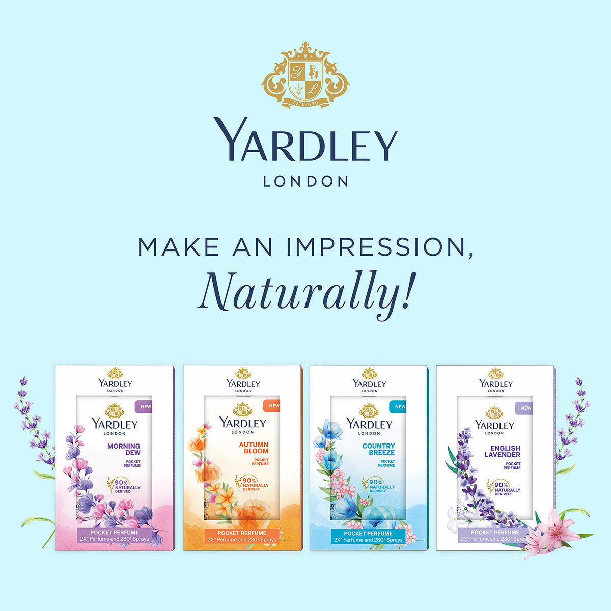 YARDLEY COUNTRY BREEZE COMPACT PERFUME, 18ML