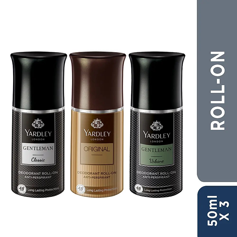 Yardley GENTLEMAN ROLL ON- MEN- 50ML X 3