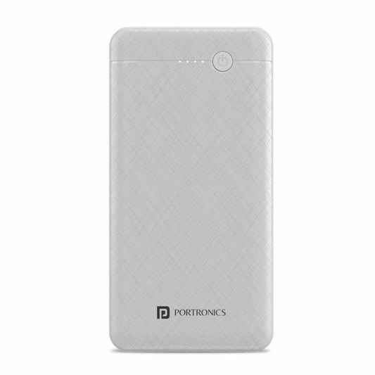 Portronics Power Bank 20000 mAh With Dual Input (Micro + Type-C) - White 1 Unit