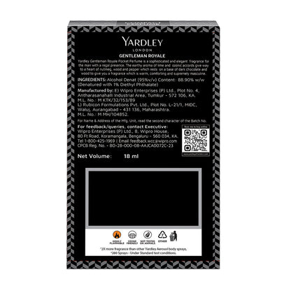 YARDLEY GENTLEMAN ROYALE COMPACT PERFUME, 18ML