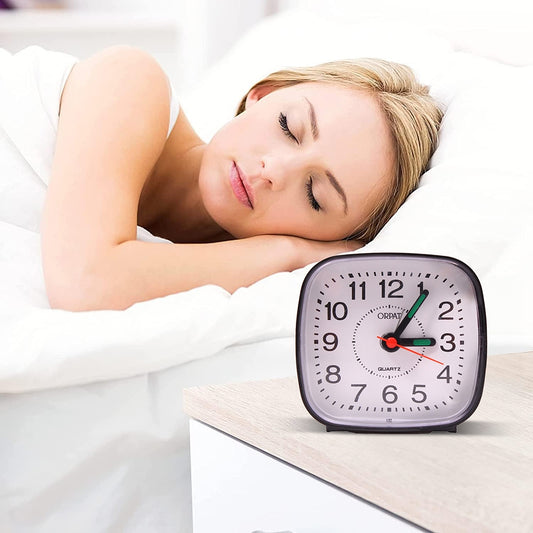 Orpat Alarm Analog Clock TBB-137 - 7.2x6.8x3.3 cm Black
