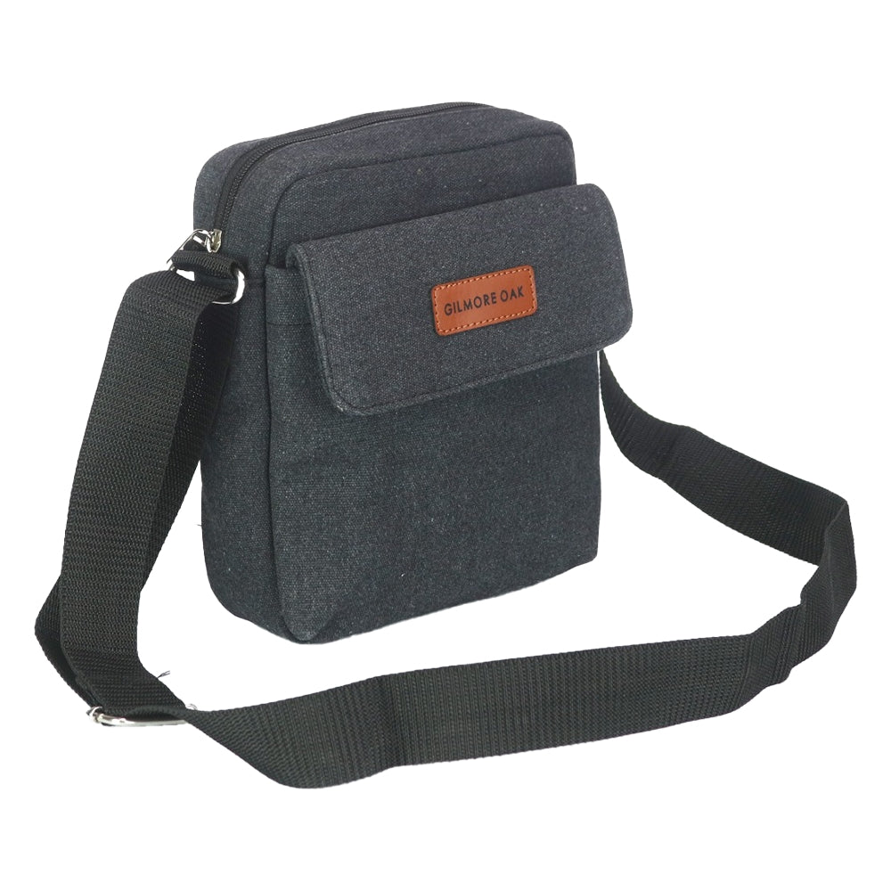 Gilmore Oak Canvas Sling Bag - Black 22 cm