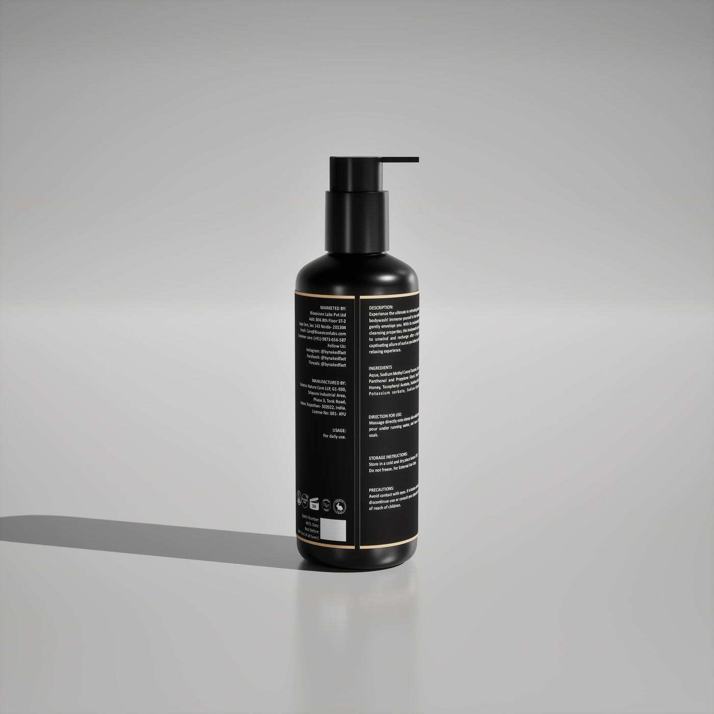 NAKED Fact SMCT Base Microbial Oud Body Wash 300ml