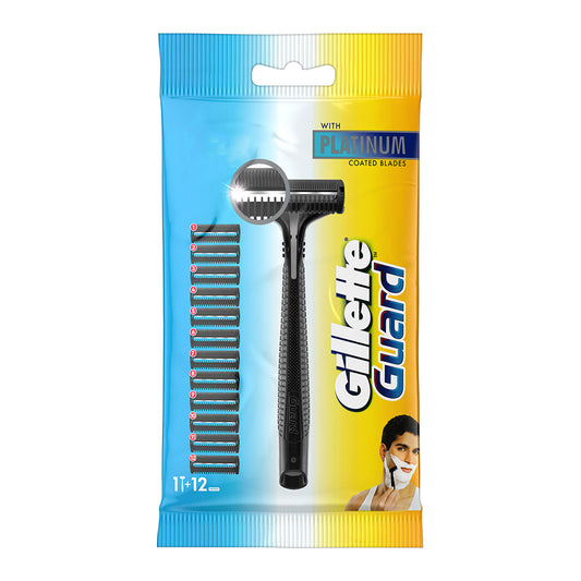Gillette Guard: 1 Razor + 12 Cartridges