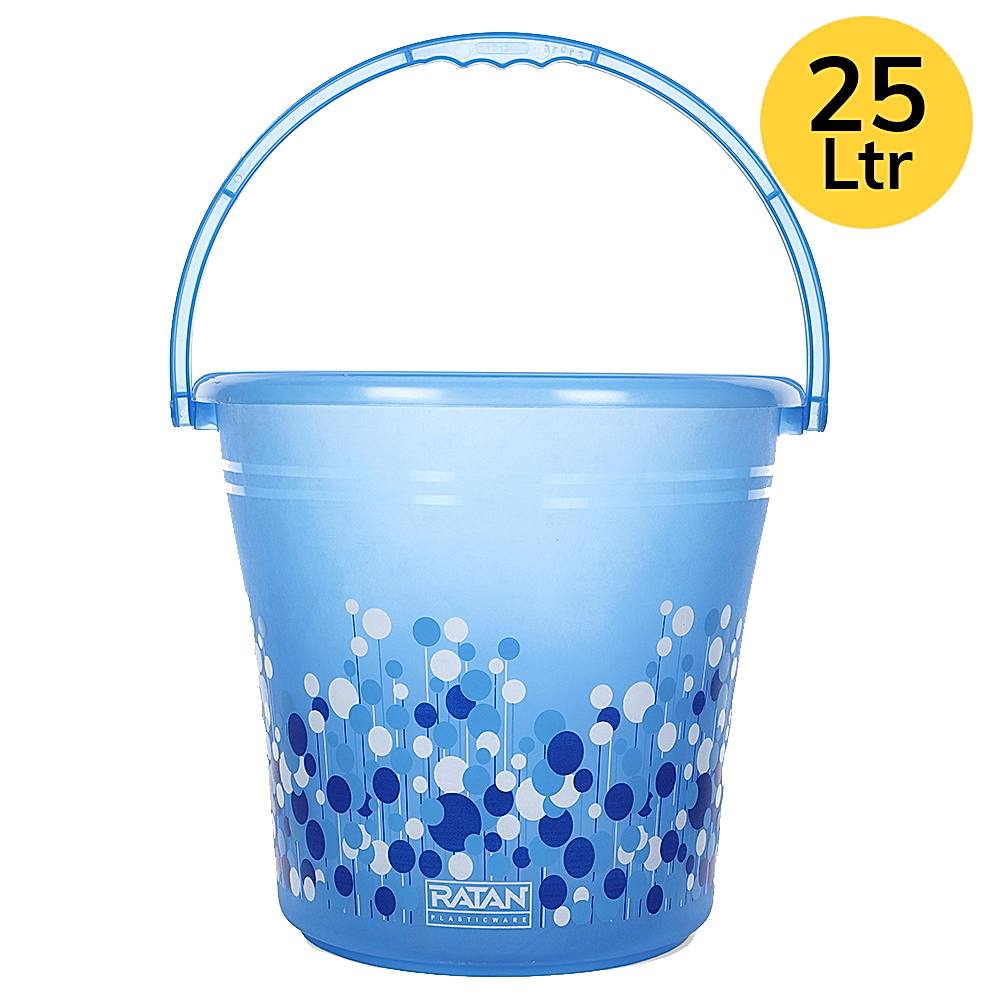 Ratan Plastic Frosty Bucket (Blue) - 25 Litres 1 Unit