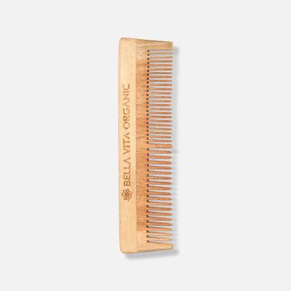 Bellavita NEEM Wooden Dual Tooth Comb