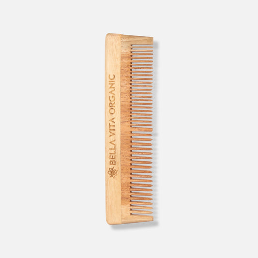 Bellavita NEEM Wooden Dual Tooth Comb